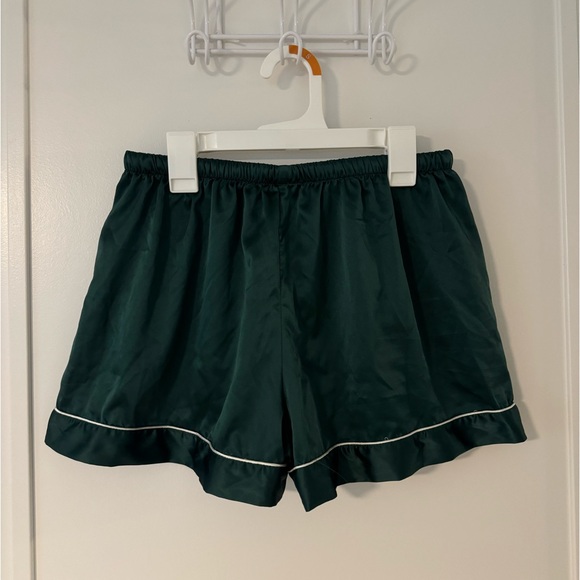 Green Satin Shorts - Picture 3 of 3